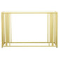 Adri Glass Top Entryway Sofa Console Table Matte Brass