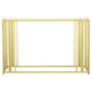 Adri Glass Top Entryway Sofa Console Table Matte Brass