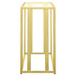 Adri Glass Top Entryway Sofa Console Table Matte Brass