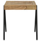 Avery Square End Table with Metal Legs Natural and Black