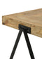 Avery Square End Table with Metal Legs Natural and Black