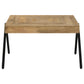 Avery Rectangular Coffee Table with Metal Legs Natural and Black