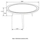 Zoe Round Coffee Table with Trio Legs Natural and Black