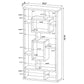 Corey 71-inch 8-shelf Bookshelf Cappuccino