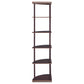 Bonwick 72-inch 5-shelf Corner Bookshelf Cappuccino