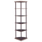 Bonwick 72-inch 5-shelf Corner Bookshelf Cappuccino