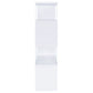 Emelle 63-inch 4-shelf Glass Panel Bookshelf White