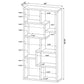 Theo 71-inch 7-shelf Bookshelf Weathered Grey