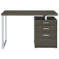 Brennan 3-drawer Office Desk Weathered Grey