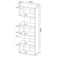Joey 71-inch 5-shelf Bookshelf Weathered Grey