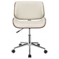 Addington Upholstered Adjustable Office Desk Chair Ecru