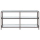 Kate 55-inch 4-shelf Console Bookcases Black Nickel