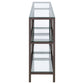 Kate 55-inch 4-shelf Console Bookcases Black Nickel