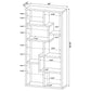 Theo 71-inch 7-shelf Bookshelf Grey Driftwood