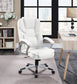 Kaffir Upholstered Adjustable Home Office Desk Chair White
