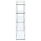 Elmer 63-inch 5-shelf Bookshelf Clear and Chrome