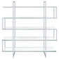 Elmer 63-inch 5-shelf Bookshelf Clear and Chrome