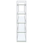Elmer 63-inch 5-shelf Bookshelf Clear and Chrome