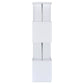 Baxter 67-inch 4-shelf Bookshelf White and Chrome