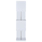 Baxter 67-inch 4-shelf Bookshelf White and Chrome
