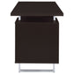 Lawtey Rectangular Storage Office Desk Cappuccino