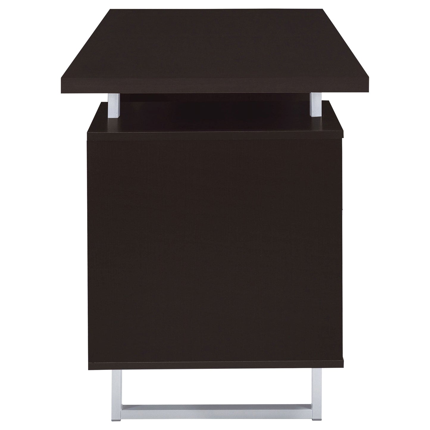 Lawtey Rectangular Storage Office Desk Cappuccino