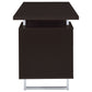 Lawtey Rectangular Storage Office Desk Cappuccino