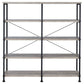 Analiese 63-inch 4-shelf Double Bookshelf Grey Driftwood