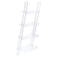 Amaturo 72-inch 4-shelf Acrylic Ladder Bookshelf Clear