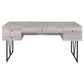 Analiese 63-inch 4-drawer Writing Desk Grey Driftwood