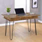 Sheeran Writing Desk with 4 Hidden Storages Rustic Amber