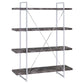 Grimma 63-inch 4-shelf Bookshelf Rustic Grey and Chrome