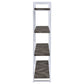 Grimma 63-inch 4-shelf Bookshelf Rustic Grey and Chrome