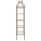 Serena 70-inch 5-shelf Glass Bookshelf Gold
