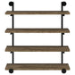 Elmcrest 39-inch 4-shelf Wall Bookshelf Rustic Oak