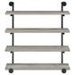 Elmcrest 39-inch 4-shelf Wall Bookshelf Grey Driftwood
