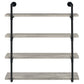 Elmcrest 40-inch Wall Shelf Black and Grey Driftwood