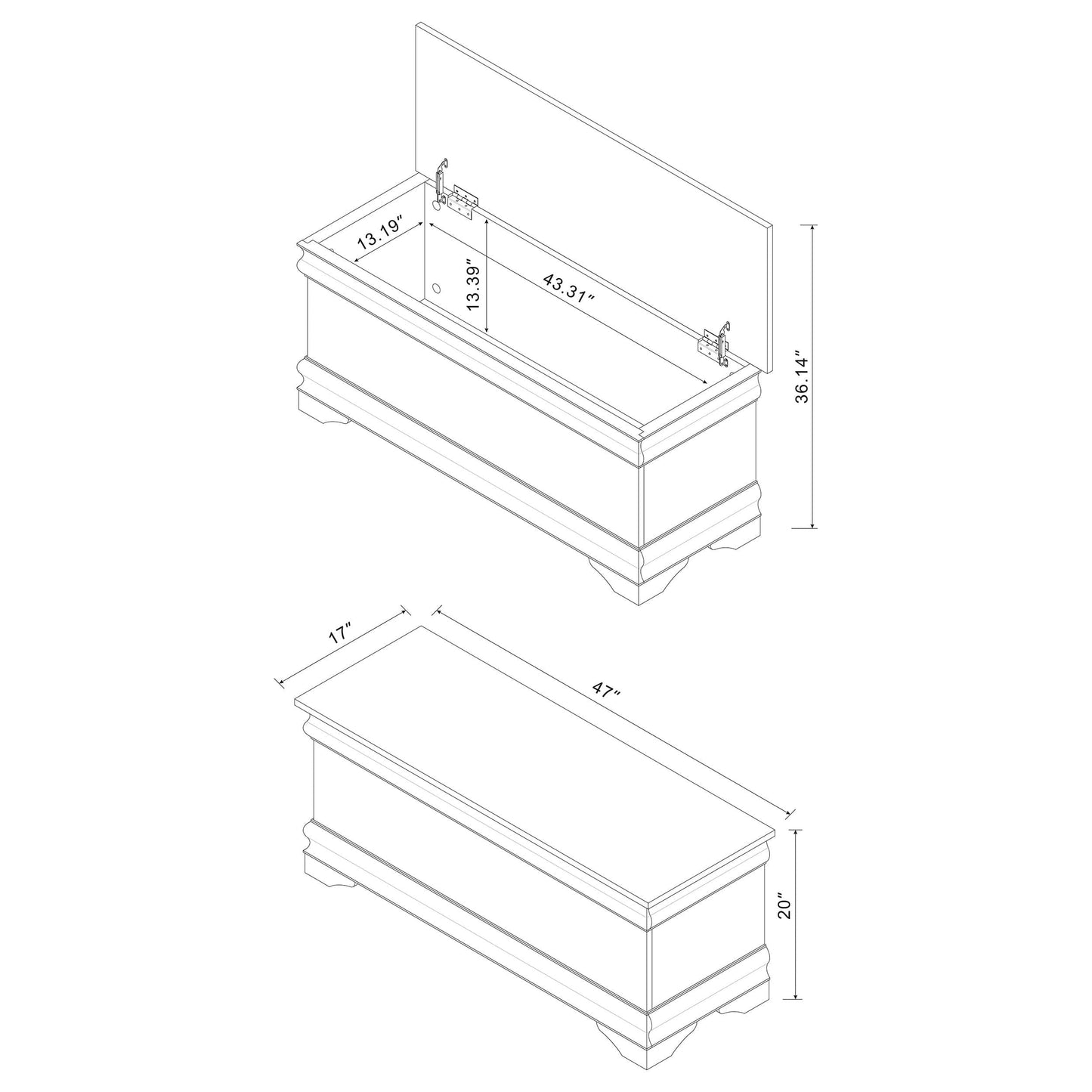 Pablo Cedar Chest Warm Brown