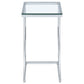 Cayden Rectangular Glass Top Sofa Side Table Chrome