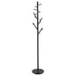 Clover 18 Hook Freestanding Metal Coat Rack Hat Hanger Black