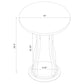Elton Round Faux Marble Top Plant Stand Brown