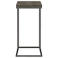 Pedro Expandable C-Shaped Sofa Side Table Weathered Grey