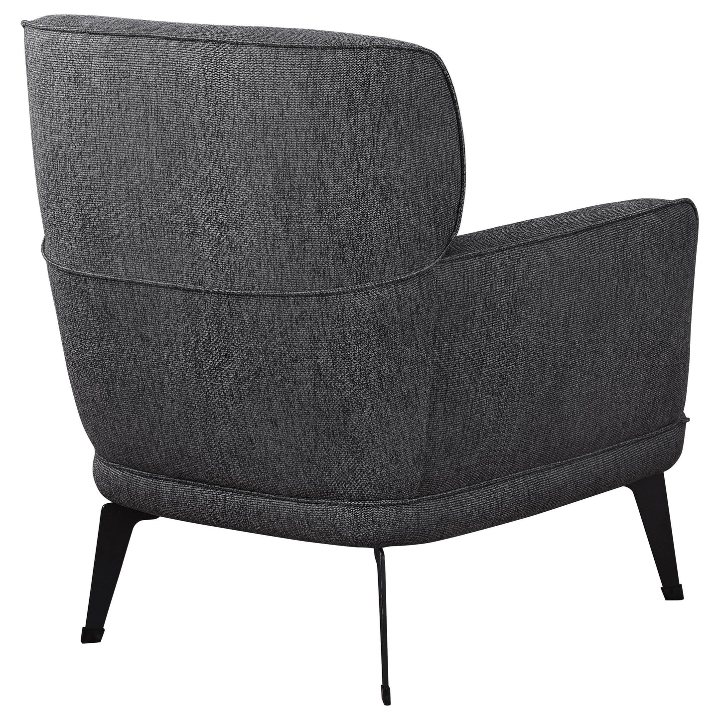Andrea Upholstered Crecent Arm Accent Chair Grey