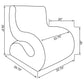 Ronea Boucle Upholstered Armless Curved Chair Charcoal