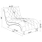 Lydia Velvet Upholstered Tufted Chaise Grey