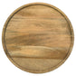 Ixia Round Solid Mango Wood Accent Side Table Natural