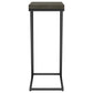 Sergio Engineered Wood C-Shaped Sofa Side Table Rustic Grey