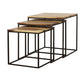 Belcourt 3-piece Square Nesting Tables Natural and Black