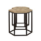 Adger 2-piece Hexagonal Nesting Tables Natural and Black