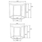 Adger 2-piece Hexagonal Nesting Tables Natural and Black